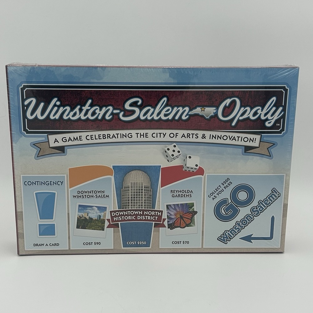 Sealed Winston-Salem Opoly Late for‎ the Sky Board Game Limited Edition Monopoly